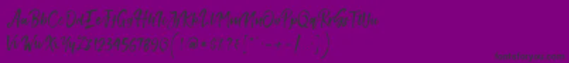 SmithenScript-Schriftart – Schwarze Schriften auf violettem Hintergrund