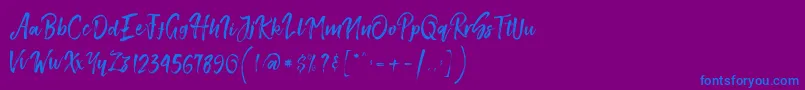 fuente SmithenScript – Fuentes Azules Sobre Fondo Morado