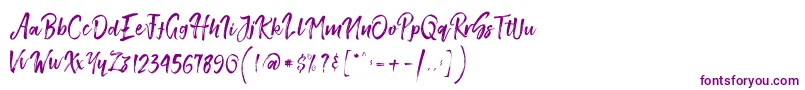 SmithenScript Font – Purple Fonts on White Background
