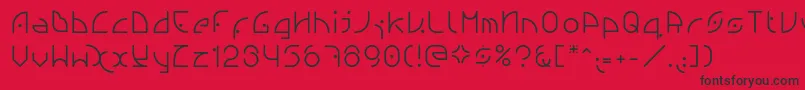 フォントNgfont1.0.0.20 – 赤い背景に黒い文字