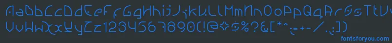 Ngfont1.0.0.20 Font – Blue Fonts on Black Background