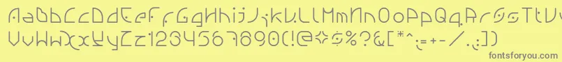 Ngfont1.0.0.20 Font – Gray Fonts on Yellow Background