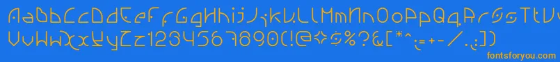 Ngfont1.0.0.20 Font – Orange Fonts on Blue Background