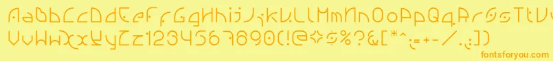 Fonte Ngfont1.0.0.20 – fontes laranjas em um fundo amarelo