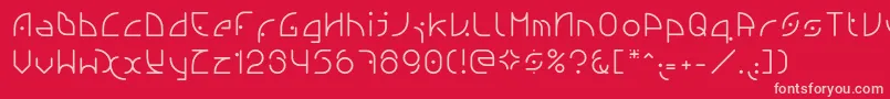 フォントNgfont1.0.0.20 – 赤い背景にピンクのフォント