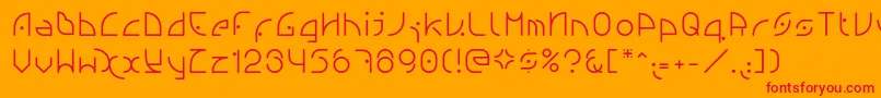 Ngfont1.0.0.20 Font – Red Fonts on Orange Background