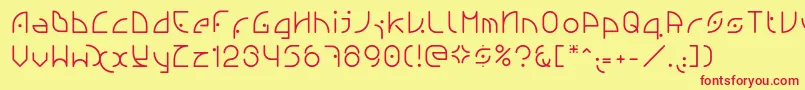 Ngfont1.0.0.20-fontti – punaiset fontit keltaisella taustalla