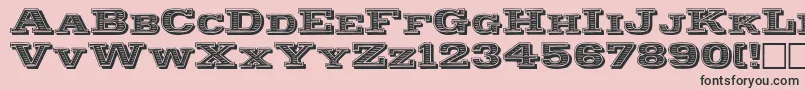 Woodcut Font – Black Fonts on Pink Background
