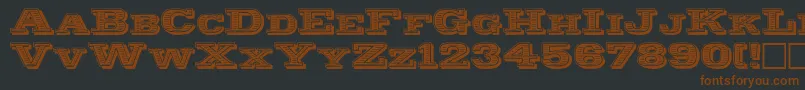 Woodcut Font – Brown Fonts on Black Background