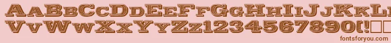Woodcut Font – Brown Fonts on Pink Background