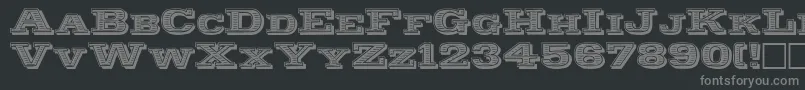 Woodcut Font – Gray Fonts on Black Background