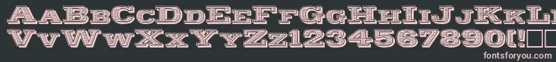 Woodcut Font – Pink Fonts on Black Background