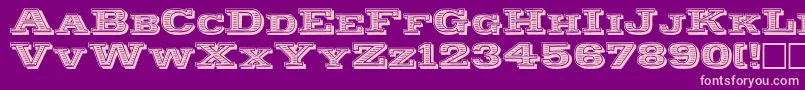 Woodcut Font – Pink Fonts on Purple Background