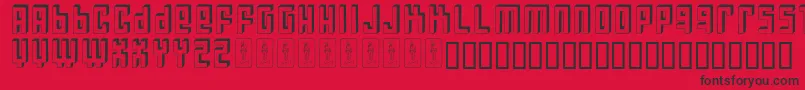 Bloqueada Font – Black Fonts on Red Background