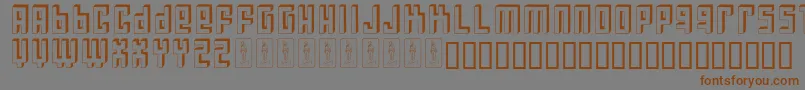Bloqueada Font – Brown Fonts on Gray Background