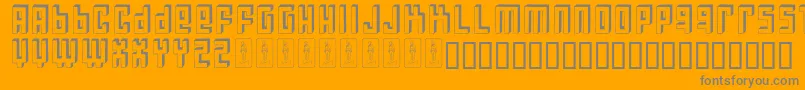 Czcionka Bloqueada – szare czcionki na pomarańczowym tle