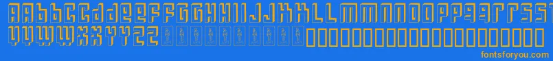 Fonte Bloqueada – fontes laranjas em um fundo azul