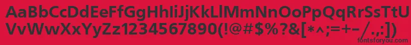 フォントFrs65 – 赤い背景に黒い文字