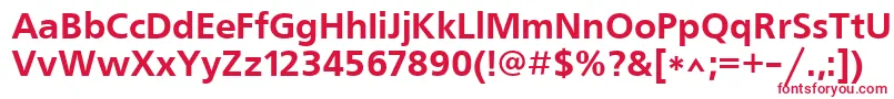 Frs65-fontti – punaiset fontit valkoisella taustalla