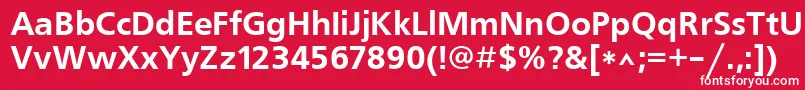 フォントFrs65 – 赤い背景に白い文字