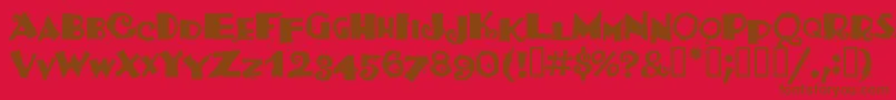 SalsaTwo Font – Brown Fonts on Red Background