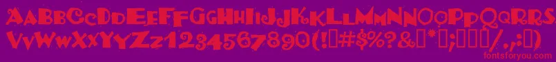 SalsaTwo Font – Red Fonts on Purple Background