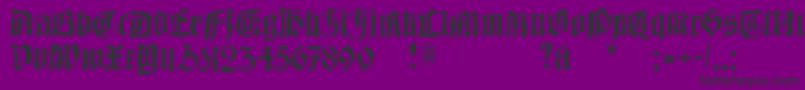 フォントBarlosRandom – 紫の背景に黒い文字