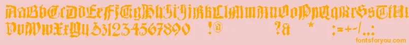 BarlosRandom Font – Orange Fonts on Pink Background