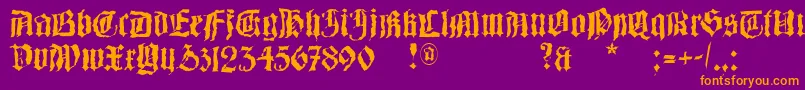 BarlosRandom Font – Orange Fonts on Purple Background