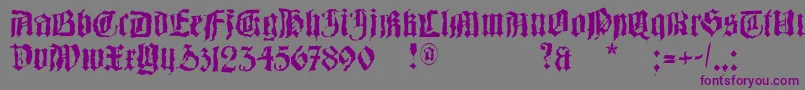 BarlosRandom Font – Purple Fonts on Gray Background