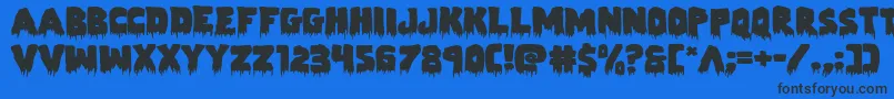 Zombiecontrolexpand Font – Black Fonts on Blue Background