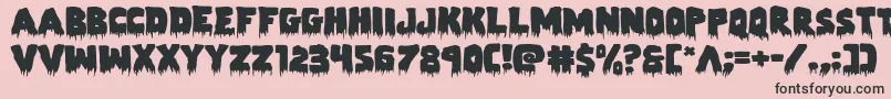 Zombiecontrolexpand Font – Black Fonts on Pink Background