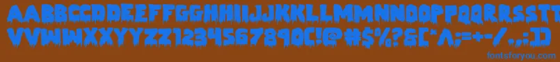 Zombiecontrolexpand Font – Blue Fonts on Brown Background
