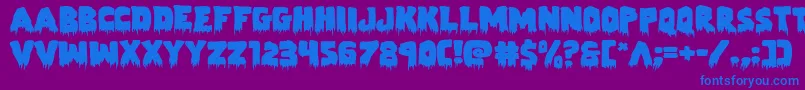 Zombiecontrolexpand Font – Blue Fonts on Purple Background