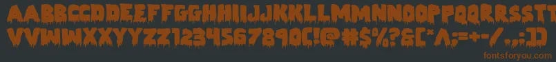 Zombiecontrolexpand-Schriftart – Braune Schriften auf schwarzem Hintergrund