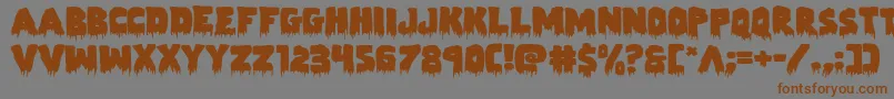 Zombiecontrolexpand Font – Brown Fonts on Gray Background