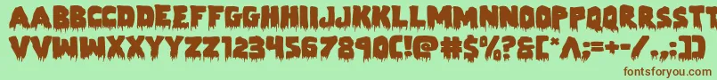 Zombiecontrolexpand Font – Brown Fonts on Green Background