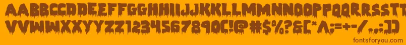 Zombiecontrolexpand Font – Brown Fonts on Orange Background