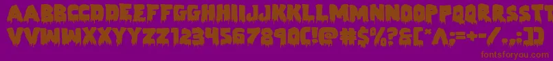 Zombiecontrolexpand Font – Brown Fonts on Purple Background
