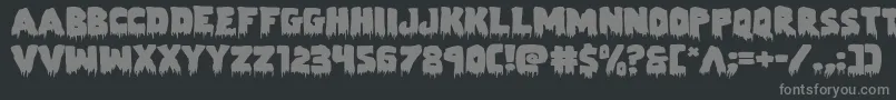 Zombiecontrolexpand-Schriftart – Graue Schriften auf schwarzem Hintergrund