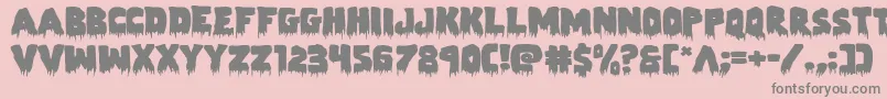 Zombiecontrolexpand-Schriftart – Graue Schriften auf rosa Hintergrund