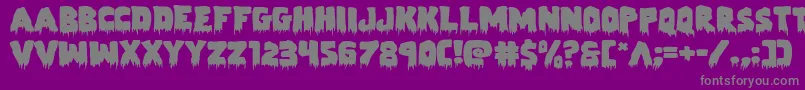 Zombiecontrolexpand-Schriftart – Graue Schriften auf violettem Hintergrund