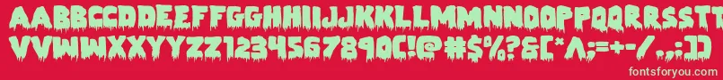 Zombiecontrolexpand Font – Green Fonts on Red Background