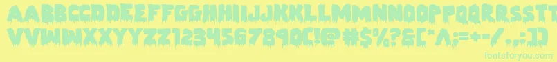 Zombiecontrolexpand Font – Green Fonts on Yellow Background