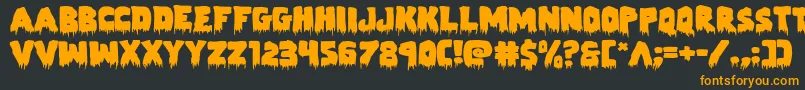 Zombiecontrolexpand Font – Orange Fonts on Black Background