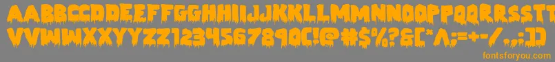 Zombiecontrolexpand Font – Orange Fonts on Gray Background