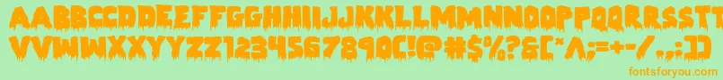 Zombiecontrolexpand Font – Orange Fonts on Green Background