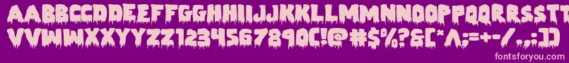 Zombiecontrolexpand Font – Pink Fonts on Purple Background