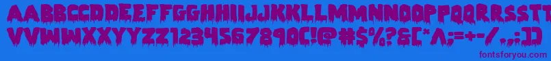 Zombiecontrolexpand Font – Purple Fonts on Blue Background