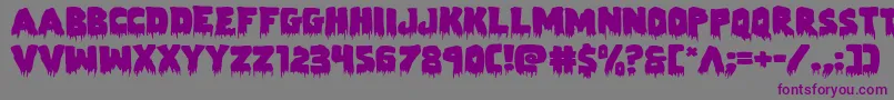 Czcionka Zombiecontrolexpand – fioletowe czcionki na szarym tle